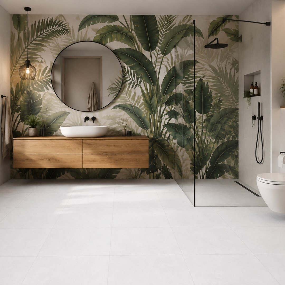 AL 1512 Plain and texture Bathroom Tiles - My Home Studio